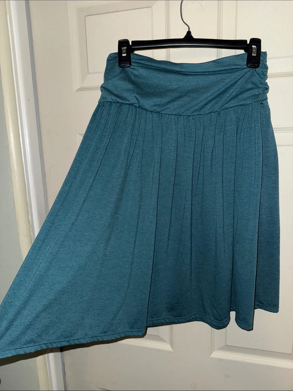 HALARA Teal Circle Skirt with Fold-Over Waist - Picture 3 of 6